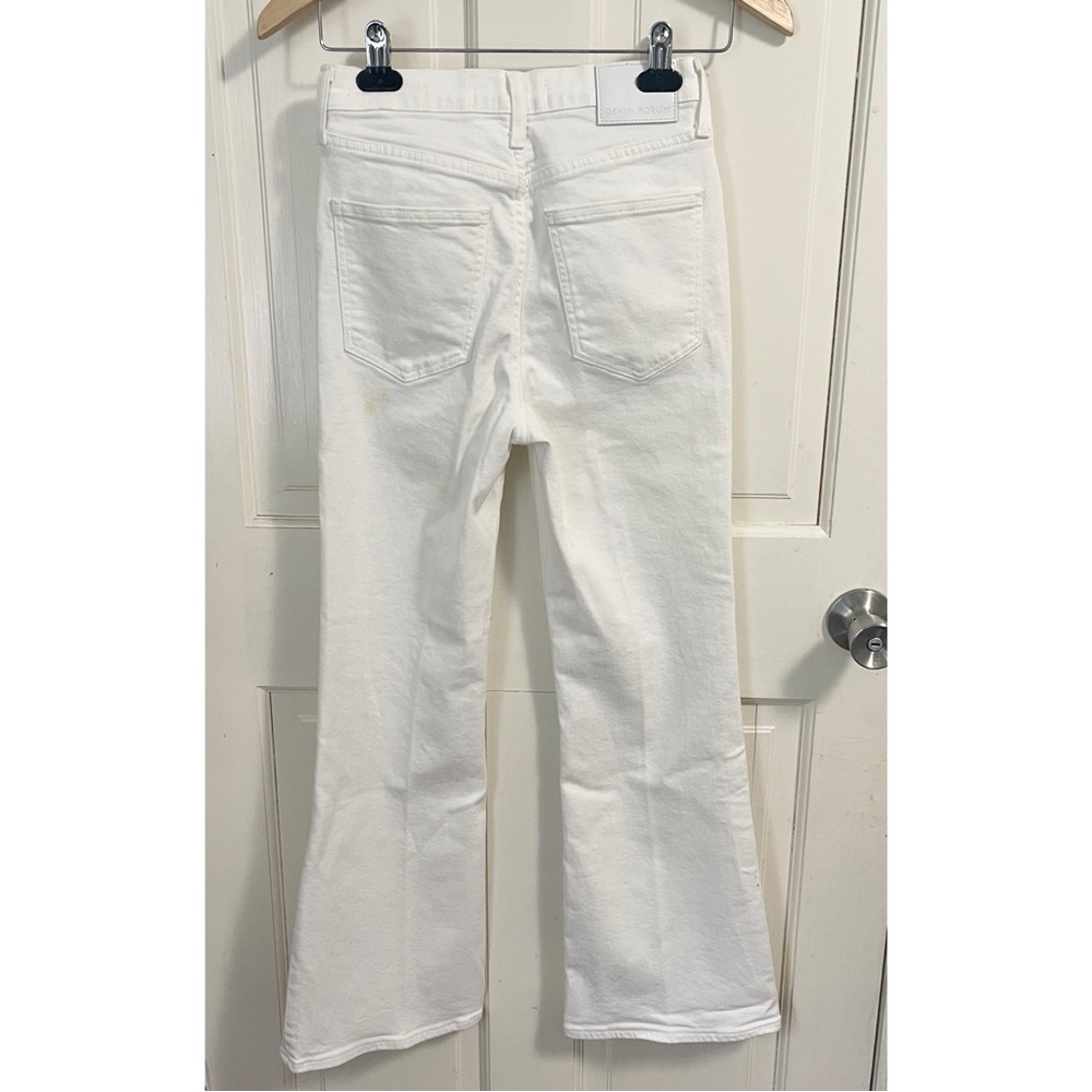 Aritzia Denim Forum Twiggy High Rise Flare Size 25 White Summer Spring - Picture 8 of 8